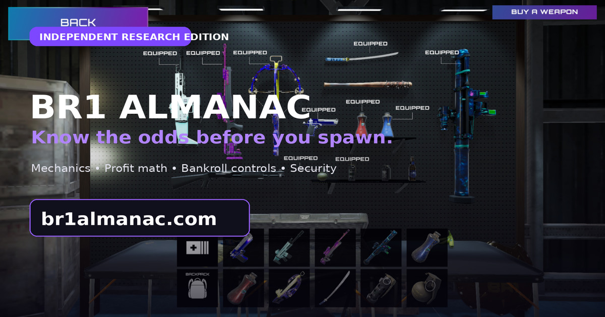 BR1 game loadout showing weapons and inventory
